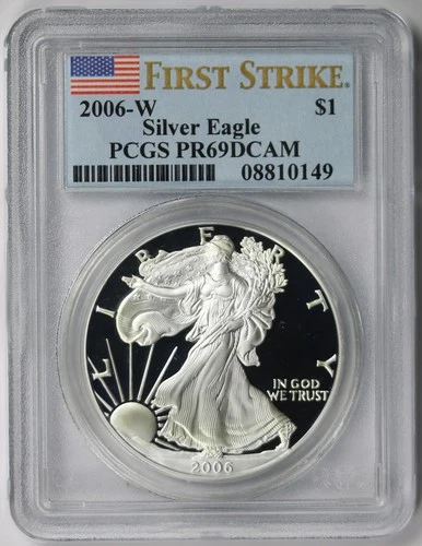 2006-W American Silver Eagle $1 Proof PR 69 DCAM PCGS First Strike