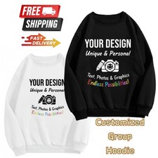 Custom sweatshirt,Company Logo Team Name Photo Print, Holiday Group Trip Apparel