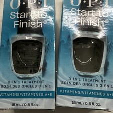 OPI Start to Finish 3-in-1 Nail Strengthener Treatment, Vitamins A E, 0.5 fl oz