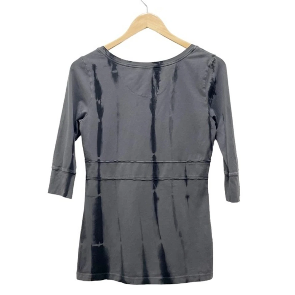 Túnica de yoga Lucy Activewear gris pima algodón tinte para mujer talla mediana” Foto 2 de 4