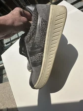 Gola Grandslam Savanna Animal Print Sneakers Grey CLB116 Women's 8