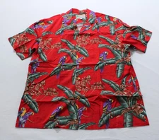 Paradise Found Men's Short Sleeve Magnum Pi Shirt BE5 Jungle Bird Medium