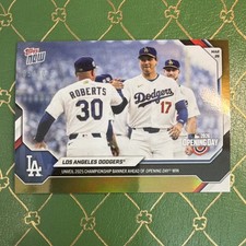 Topps Now 2026 Roberts #11 Los Angeles Dodgers Unveil Opening Day GOLD 5/50