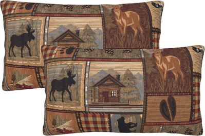 Set of 2 Rectangle 12x20 20'' x 12'' (Pack 2), Moose Bear Deer 