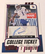 2021 Panini Contenders Draft Picks College Ticket Autographs Pooka Williams Auto