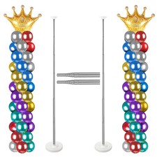 Balloon Column Stand for Floor Set of 2, Adjustable Balloon Arch Stand Balloon T