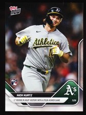 Nick Kurtz Oakland A's 1st MLB Rookie w/ 4 Home Runs 2025 Topps Now #464 Base RC
