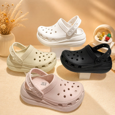 Crocs Crush Platform Clogs Lightweight Water-Friendly Elevated Casual