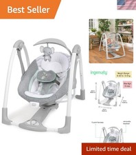 ConvertMe 2-in-1 Compact Portable Automatic Baby Swing  Infant Seat, Battery...