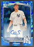 2025 Bowman Chrome Sapphire Cam Schlittler Auto 1st Prospect #/199 Yankees
