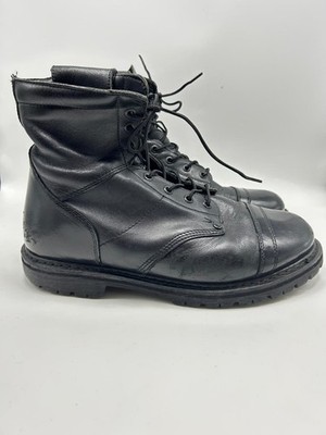 Rocky Paraboot 2091 Black Leather Military Combat Jump Boots Mens Sz 11 M