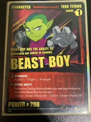 TEEN TITANS CCG ''GO!'' RARE R CH-022 BEAST BOY HOLO-FOIL