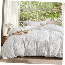 Boho Duvet Cover Queen Size - Queen 90" x 90" 01 - White No Comforter 