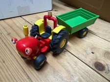 Tractor Tom Large Vintage Tractor Toy Vehicle with trailer electronic untested