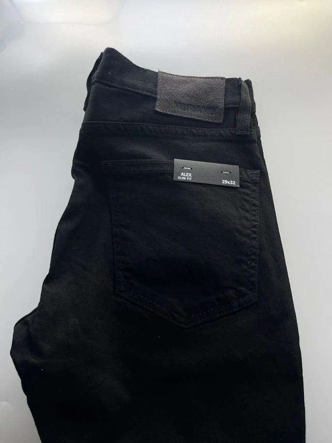 Pantalones de mezclilla informales negros calce extra ajustado Evan 0020 de Murano 30 X 34 nuevos con etiquetas Foto 2 de 4