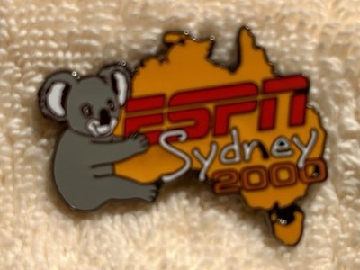 SYDNEY 2000; MEDIA PIN, ESPN, USA TV, dated! not MILANO CORTINA 2026!