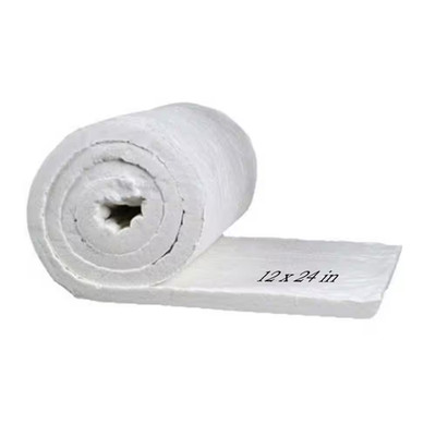 12 in. x 24 in. Ceramic Fiber Blanket Fireproof Insulation Baffle Rated to 2400F