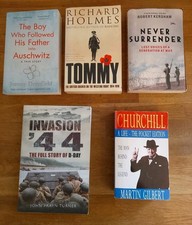 BOOK - Bundle X5 Military History Paperback Books WW2 WW1 Churchill D-Day