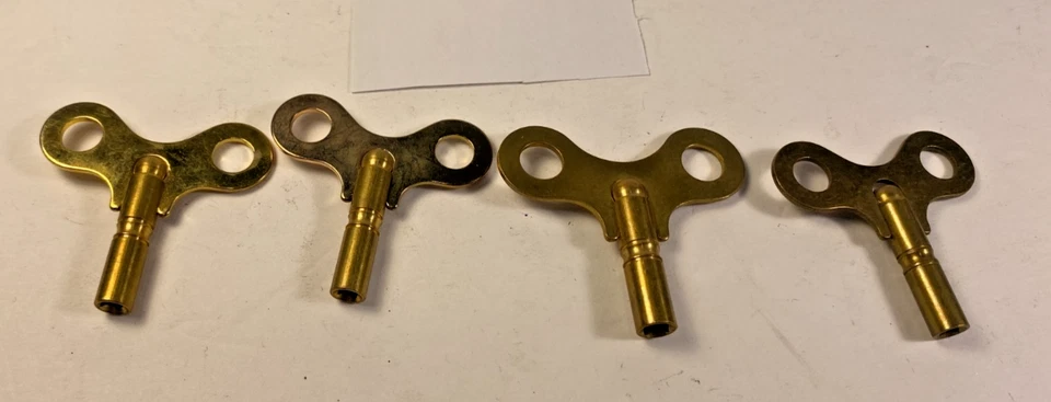 Antique Brass Clock Winding Keys Lot of 4, Marked #6 - #6 - #6 & #10 Lot #94 - Image 3 of 4