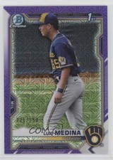 2021 Bowman Chrome Prospects Mega Box Purple Mojo Refractor /250 Luis Medina 0v7
