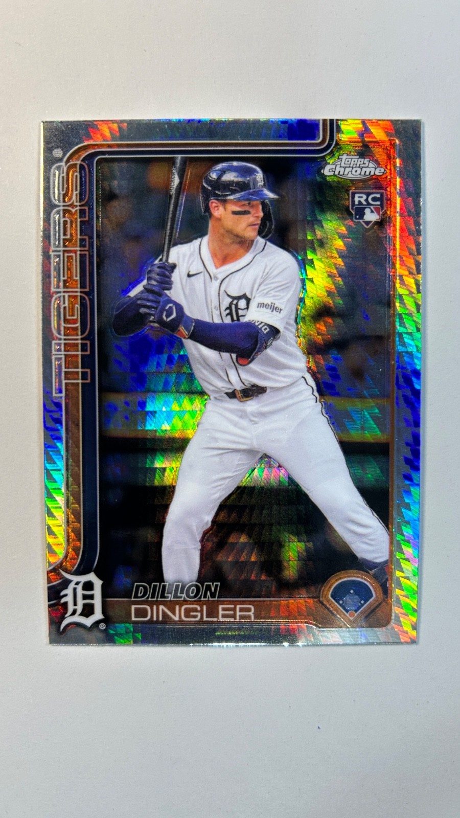 Dillon Dingler 2025 Topps Chrome #274 Prism Refractor Rookie RC Detroit Tigers