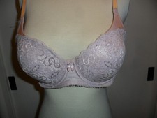 Bestform 36C Pink Lace Push Up Bra Style 6387 Underwire Padded Feminine Romantic