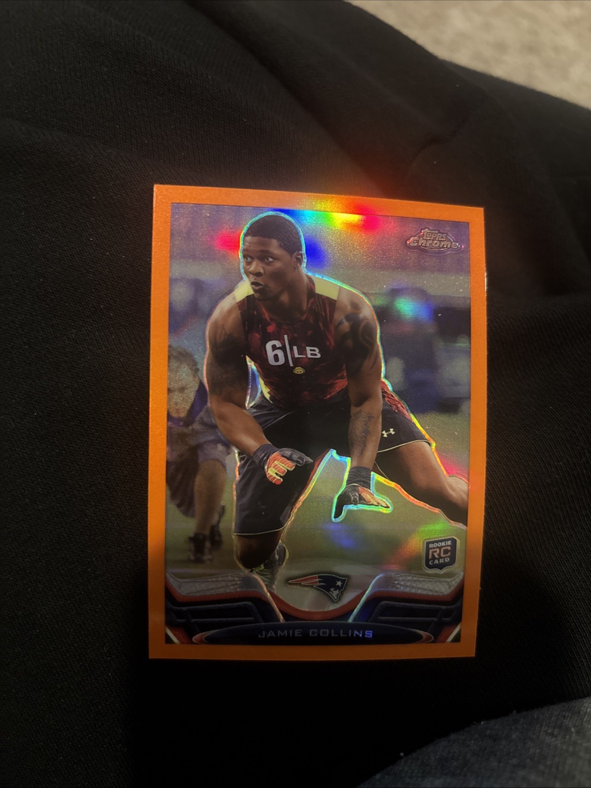 Jamie Collins Topps Chrome #28 Orange Refractor