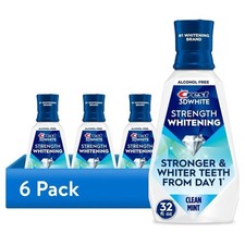 Crest 3D White Strength Whitening Mouthwash 32 fl oz Alcohol-Free 6 Pack NEW