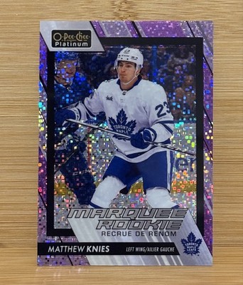 23-24 O-Pee-Chee Platinum Marquee Rookies Matthew Knies #205 Violet Pixels /299