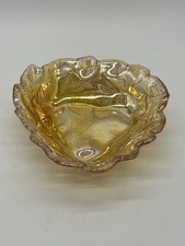 Vintage Indiana Carnival Glass Marigold Loganberry Triangle Trinket/Dip Bowl