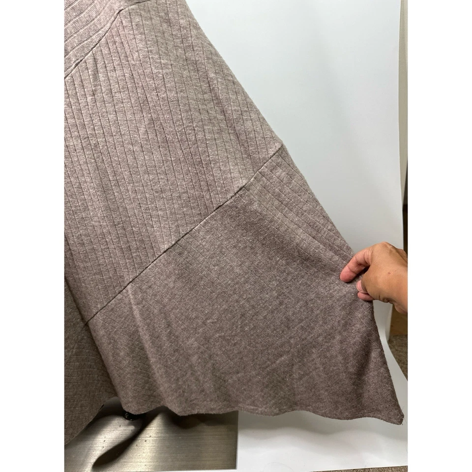 Soft Surroundings Clio Ribbed Heather Light Brown Long Sleeve Sweater Dress 3X - Image 2 of 4