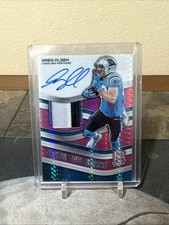 2019 Panini Spectra Vested Veterans Prizm Jersey Auto Greg Olsen /15 Pink