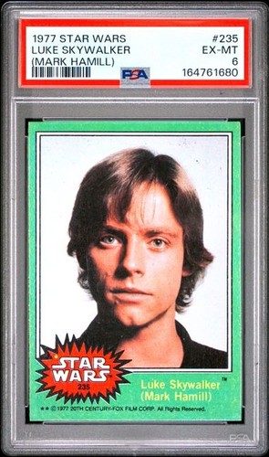 1977 Topps Star Wars #235 Luke Skywalker (Mark Hamill) — PSA 6