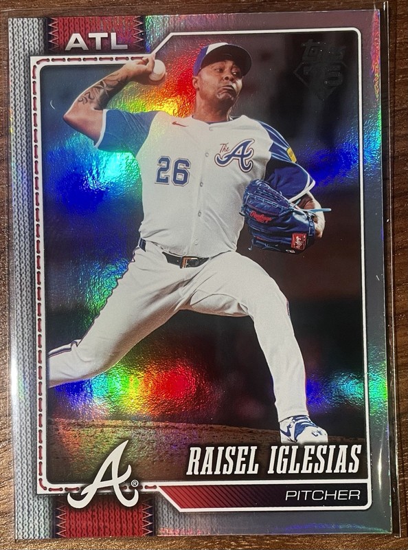 Topps 2026 Series 2 Raisel Iglesias #304 Atlanta Braves MLB Baseball HoloFoil