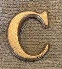 Original CIVIL WAR Brass COMPANY LETTER “C” Insignia for KEPI cap, NOS