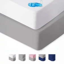 Waterproof Pack N Play Fitted Sheets Mini Crib Mattress Cover Protector 2 Pack