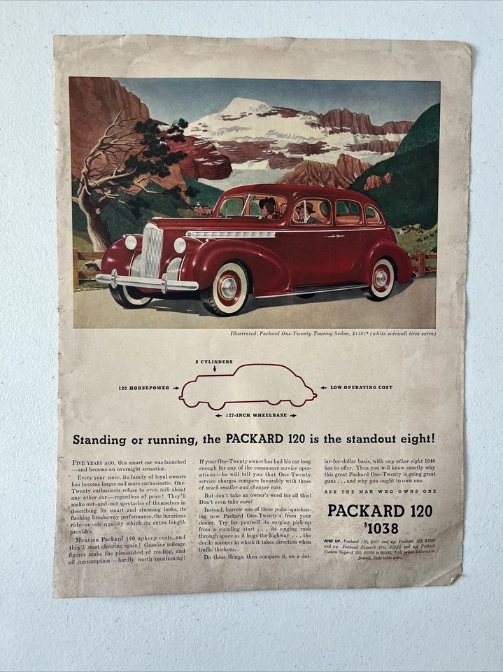 1940-е Oldsmobile Custom 8 Cruiser Hudson Six De Soto винтажная печатная реклама 10x14 - Изображение 4 из 4