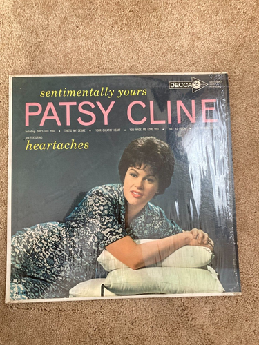 Patsy Cline - Sentimentally Yours featuring Heartaches Vinyl LP IN SHRINK VG+/EX