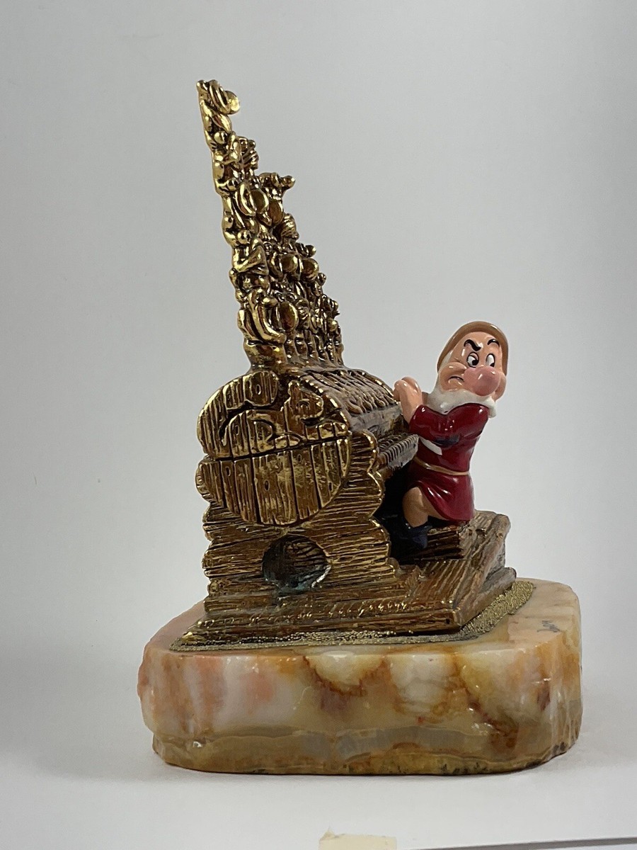 Disney 大理石　フィギュア　白雪姫　グランピー　Ron Lee Disney's Ron Lee Sculpture Grumpy On Organ 1994 W/ Certificate 590