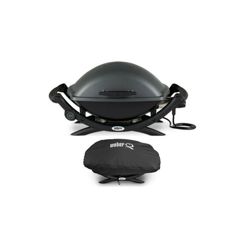 Weber Q 2400 Electric Grill Black with Grill Cover Bundle | eBay
