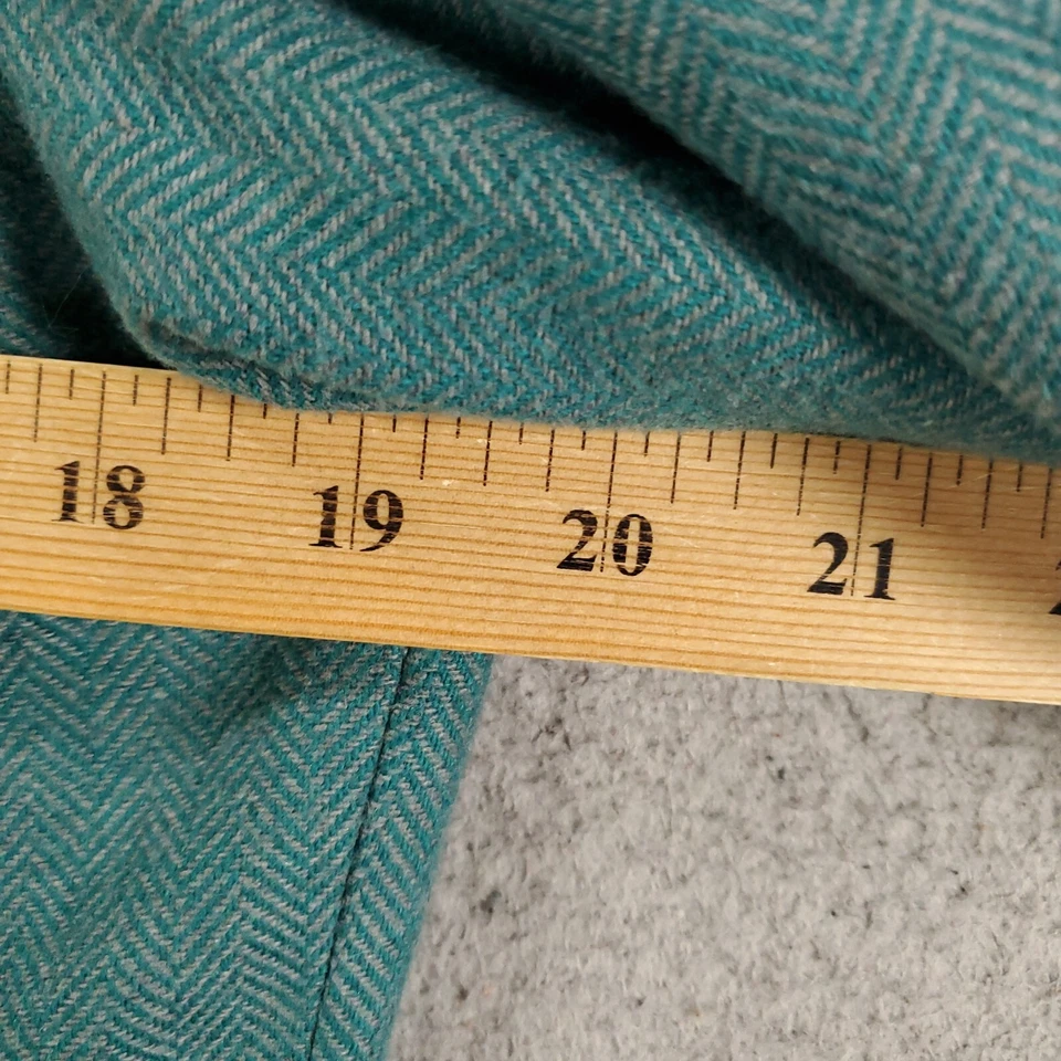 Chaqueta Blazer Coldwater Creek Mujer 10 Azul Espiga Abotonada Mezcla Lana Foto 4 de 4