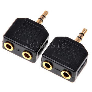 3.5 male to plug female stereo audio splitter 3.5 male to plug female stereo audio splitter