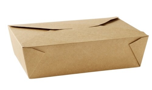 Food Container boxes x75 Kraft 25oz Leak/Grease Resistant Microwaveable Catering