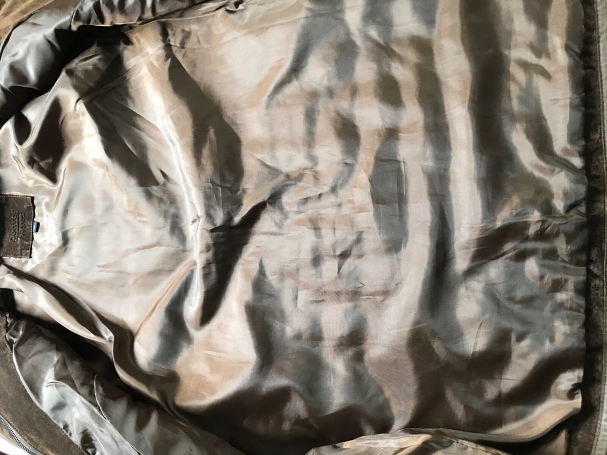 Denver Hayes Brown Quilted Suede Leather Zip Press Stud