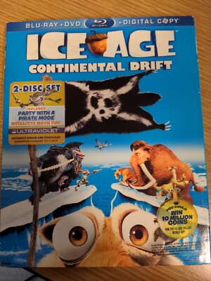 Ice Age Continental Drift Blu-ray + DVD 2012 with slipcover 