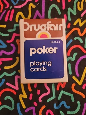 Vintage 1978 Drugfair Playing Cards Plastic Coated USA Poker DFI