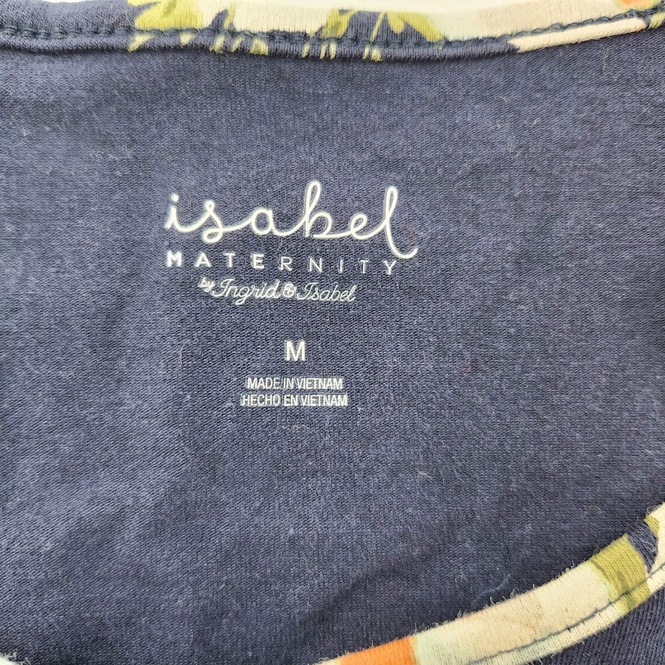 Isabel Maternity Bodycon TShirt Dress Medium Short Sleeve Ruched Blue