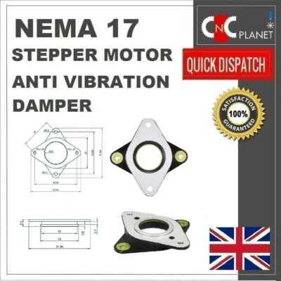 NEMA 17 STEPPER SHOCK ABSORBER VIBRATION DAMPER Nema 17 Stepper Motor Shock Absorber Anti Vibration Damper Mount Bracket 3d Prin