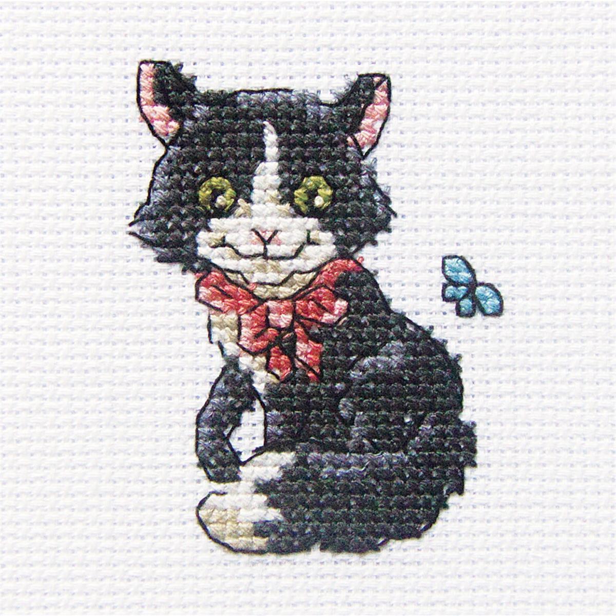 RTO counted Cross Stitch Kit ""Fawning Charlie"" H232, 8x8 cm, DIY