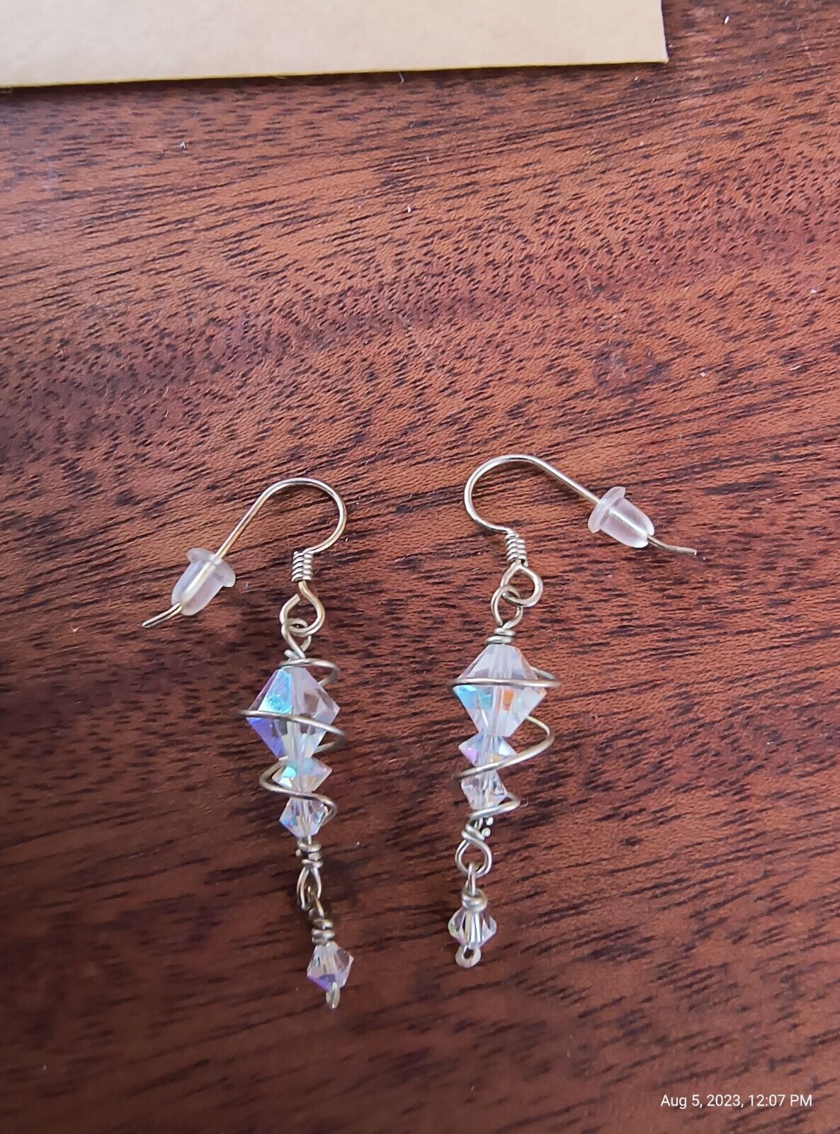 Sterling Silver and Swarovski crystal Earrings - image 4